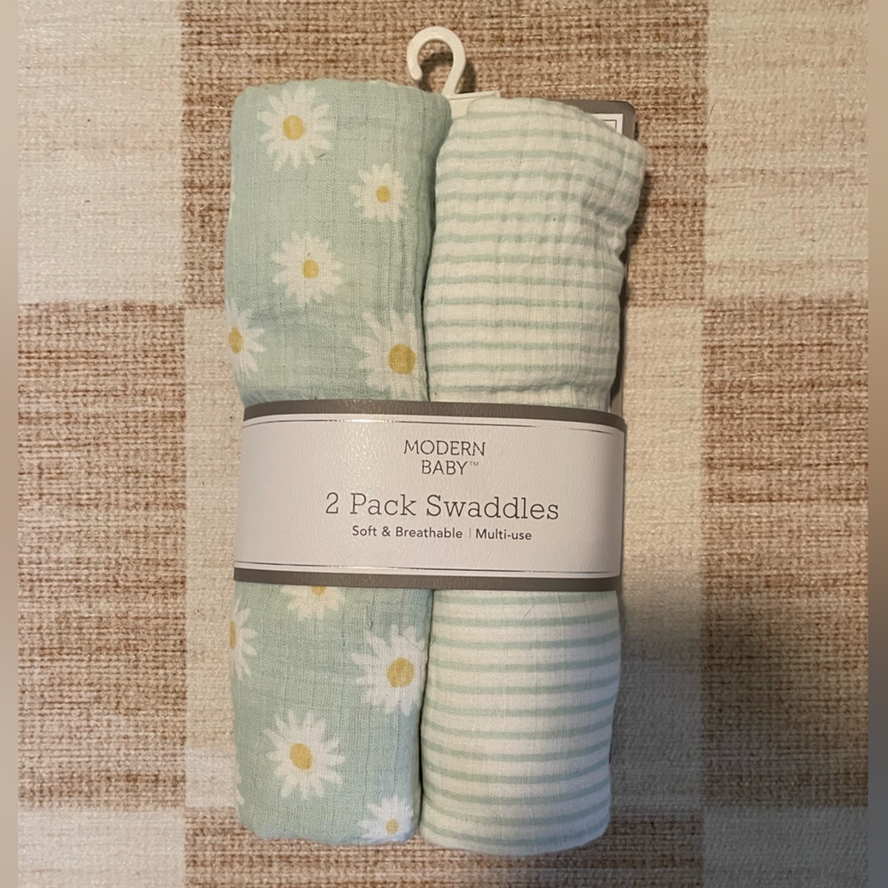 Modern Baby Two Pack Swaddle Set